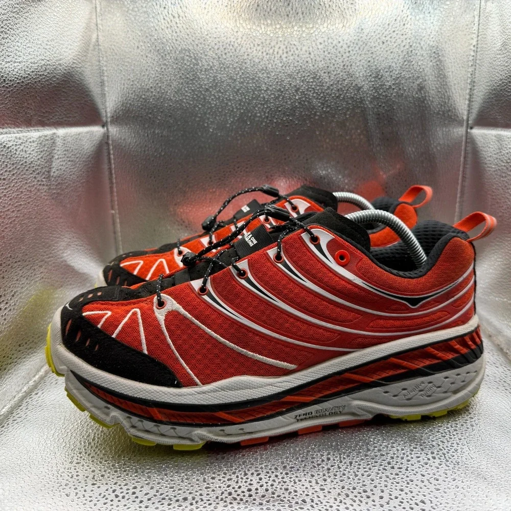 Size L12 M11 Hoka Stinson Evo OG Habanero/Black Unisex Running Sneakers 1155350